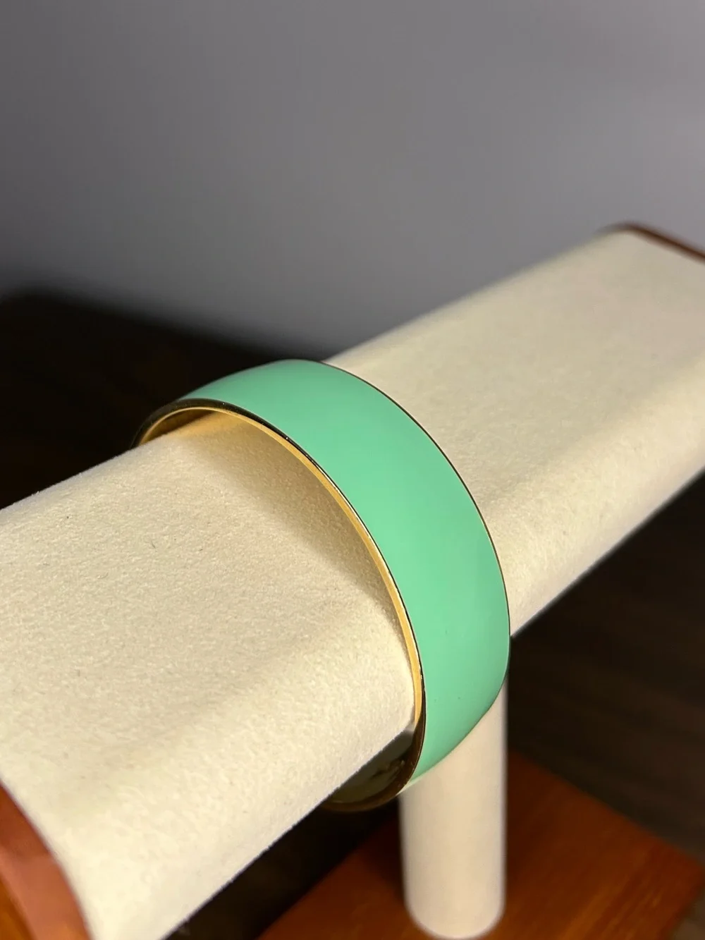 J. Crew Mint Green Wide Enamel Cuff Bracelet